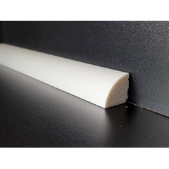 Profilo cornice da pavimento per bagni, impermeabile basso bianco da cm 2 per cm 2 detto anche quarto di cerchio