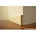 Battiscopa moderno quadro basso alto 5 cm spessore mm 13 bianco ral 9016
