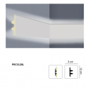 Profilo cornice porta led per soffitto di poliuretano cm 12 doppia luce