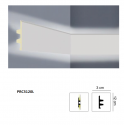 Profilo porta led per soffitto di poliuretano cm 12 doppia luce