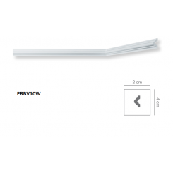 Profilo boiserie bianco mezzo muro 4 cm in duro polimero