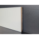 Battiscopa legno bordo quadro alto 12 cm moderno bianco spessore 13 mm bordo liscio
