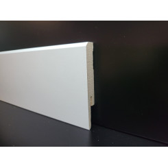 Battiscopa Como moderno alto 10 cm spizzato in mdf pellicolato bianco