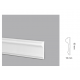 Profilo muro parete battiscopa bianco boiserie 6 cm extra resistente pronto all'uso prjc169