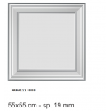 Pannello boiserie bianco tinteggiabile in duro polimero e cartongesso cm 55 x 55