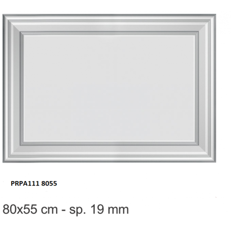 Pannello boiserie bianco tinteggiabile in duro polimero e cartongesso cm 80 x cm 55