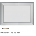 Pannello boiserie bianco tinteggiabile in duro polimero e cartongesso cm 80 x 55