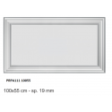 Pannello boiserie bianco tinteggiabile in duro polimero e cartongesso cm 100 x 55