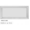 Pannello boiserie bianco tinteggiabile in duro polimero e cartongesso cm 120 x 55