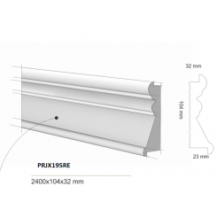 Profilo muro di contenimento bianco per boiserie extra resistente pronto all'uso mm 104