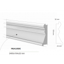 Profilo muro doppio contenimento bianco per boiserie extra resistente pronto all'uso