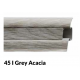 Battiscopa canalina passafilo passacavi mm 55 con Rovere Grigio fumè Acacia