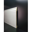 Battiscopa bianco ral 9016 stile inglese impermeabile 10 cm resistente pronto all'uso sagomato