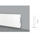Battiscopa impermeabile pronto all'uso alto cm 7 colore bianco semi flessibile bordo quadro