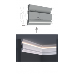 Porta led alto 10 cm con bordo sagomato spessore mm 18 duro polimero 