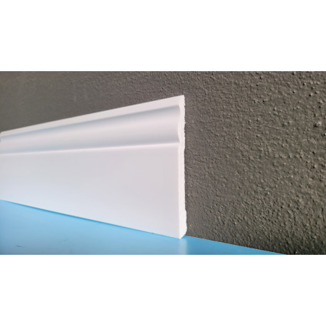 Battiscopa bianco anti acqua stile inglese impermeabile 10 cm spessore mm 10 duro polimero