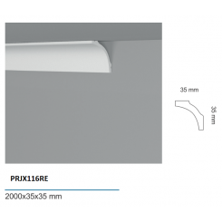 Veletta cornice soffitto liscia sguscia in duro polimero EXTRA RESISTENTE cm 3,5