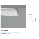 Veletta cornice soffitto liscia sguscia in duro polimero EXTRA RESISTENTE cm 6,7