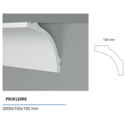 Veletta cornice soffitto liscia sguscia in duro polimero EXTRA RESISTENTE cm 10