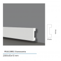 Battiscopa impermeabile di cm 3 bordo quadro spessore mm 10 duro polimero semi flessibile