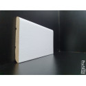 Battiscopa bianco ral 9010 legno massello alto 8 cm con spessore mm 10 bordo tondo
