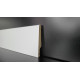 Battiscopa spessore 16 mm bianco moderno in mdf bordo quadro alto 8 cm