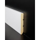 battiscopa in legno massello bianco ral 9010 di cm 7 cm bordo quadro bianco poro chiuso 