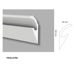 Veletta porta led per soffitto EXTRA RESISTENTE e PRONTA ALL'USO mm 100 X 50 prjx137RE