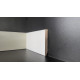 Battiscopa legno moderno alto 8 cm colore bianco ral 9010 bordo squadrato
