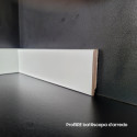 Battiscopa zoccolino verniciato ral 9016 basso 5 cm moderno in legno impiallacciato
