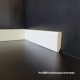 Battiscopa di 4 cm bianco ral 9010 impiallacciato vero legno moderno spessore mm 10
