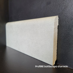 Battiscopa effetto cemento chiaro alto cm 7 colore 