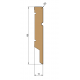 Battiscopa moderno fresato modello Bari in mdf bianco pellicolato MOD