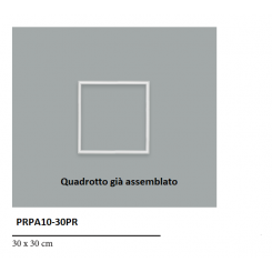 Kit boiserie già assemblato a quadro cm 30 x cm 30 colore bianco pronta all'uso o tinteggiabile