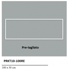 Kit boiserie PRE-TAGLIATO a rettangolo cm 100 x cm 30 colore bianco pronta all'uso o tinteggiabile