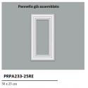 Kit boiserie già assemblato a rettangolo cm 50 x cm 25 colore bianco pronta all'uso o tinteggiabile