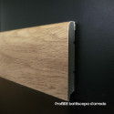 Battiscopa per pavimenti SPC in pvc espanso decoro Rovere Terra impermeabile di cm 7,5