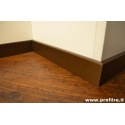 Battiscopa Wenge moderno bordo quadro in legno alto 5 centimetri spessore mm 10