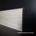 Battiscopa per pavimenti SPC in pvc espanso decoro Rovere bianco manarà impermeabile di cm 7,5