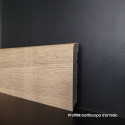 Battiscopa per pavimenti SPC in pvc espanso decoro Rovere chino impermeabile di cm 7,5