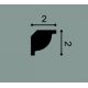 Battiscopa cornicetta sagomata bassa curvabile per pareti tonde cm 2 x cm 2 misure