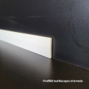 Battiscopa ultra sottile alto 3 cm con spessore mm 3 colore bianco in pvc flessibile