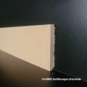 Battiscopa filo muro 6 cm in mdf grezzo bordo quadro