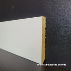 Battiscopa zoccolino alto 7 cm bianco ral 9016 in hdf