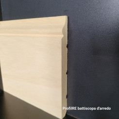 Battiscopa in legno massello alto 15 cm spessore mm 15 finitura grezza da verniciare sagoma Venezia (1)