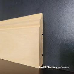 Battiscopa legno massello grezzo alto 10 cm sagomato Venezia spessore mm 15