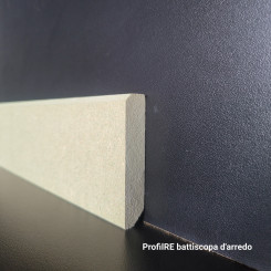 Battiscopa moderno 6 cm in hdf alta densità bordo quadro idrofugo bordo spizzato