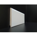 Battiscopa di 8 cm bianco ral 9003 in legno impiallacciato bordo tondo mm 10