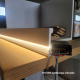 Battiscopa bianco verniciabile porta led con strip led mm 8 (1)