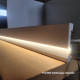 Battiscopa bianco verniciabile porta led con strip led mm 8 (2)